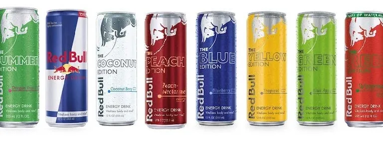 How Much Caffeine Is in Red Bull Editions in 2026? (Silver, Orange, Yellow, Red, Blue, Cherry)