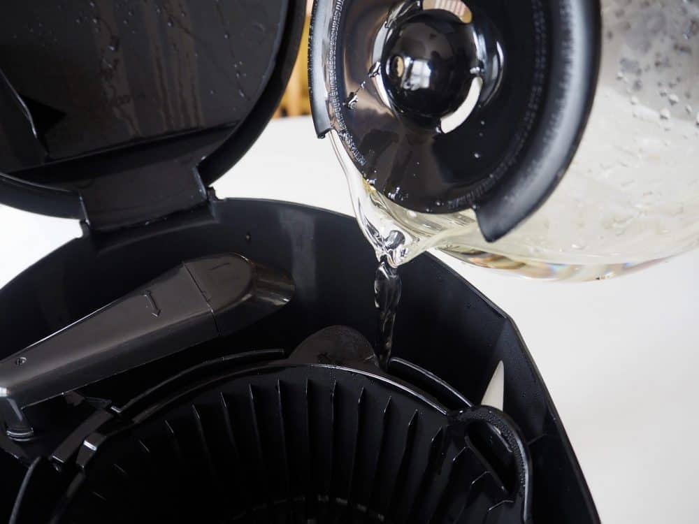 Add water to your coffee maker