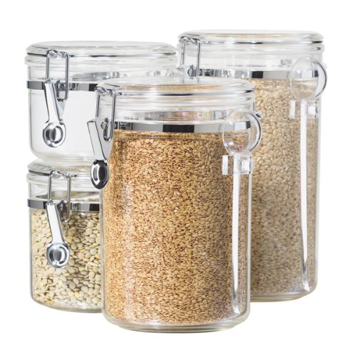 Oggi 4-Piece Acrylic Canister Set