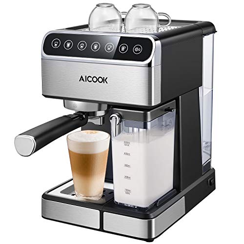 AICOOK Espresso Machine with Cappuccino Maker & Milk Frother