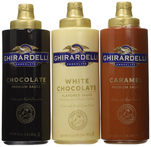 Ghirardelli Squeeze Bottles (Caramel, Chocolate & White Chocolate)