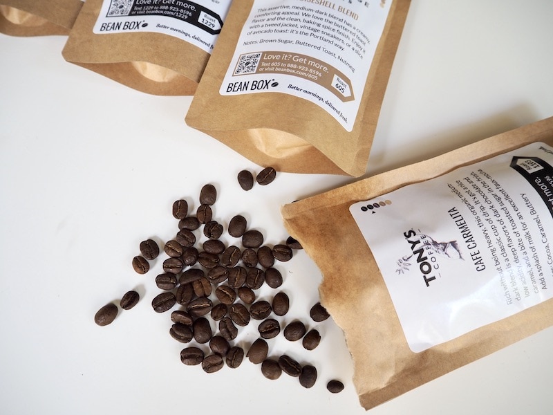 Bean Box coffee samples Cafe Carmelita