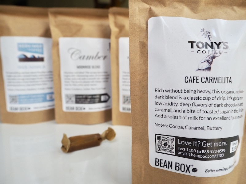 Bean Box sampler bag coffee description