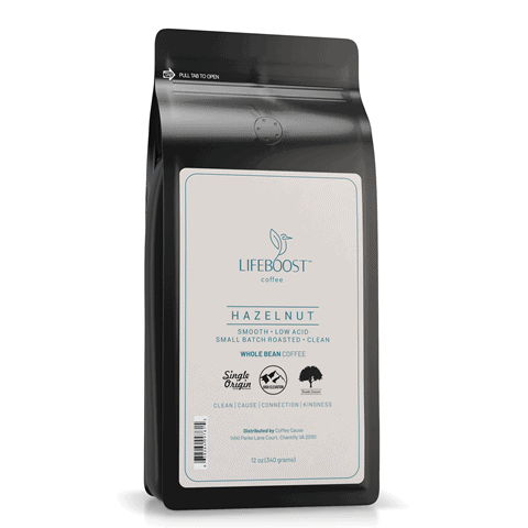 Lifeboost Hazelnut coffee