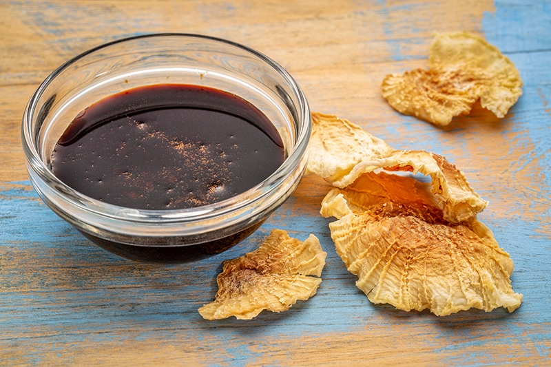 a bowl of yacon syrup