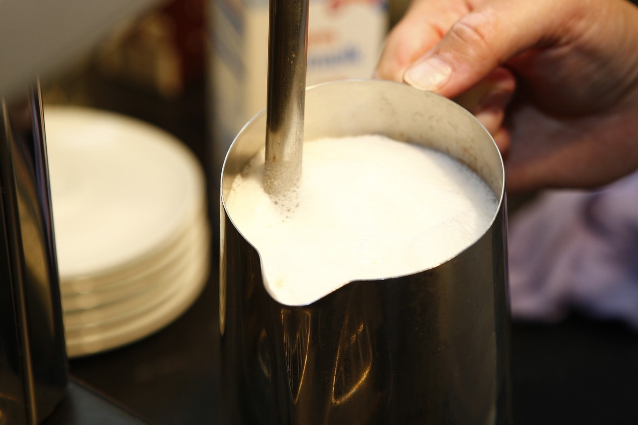 frothing milk