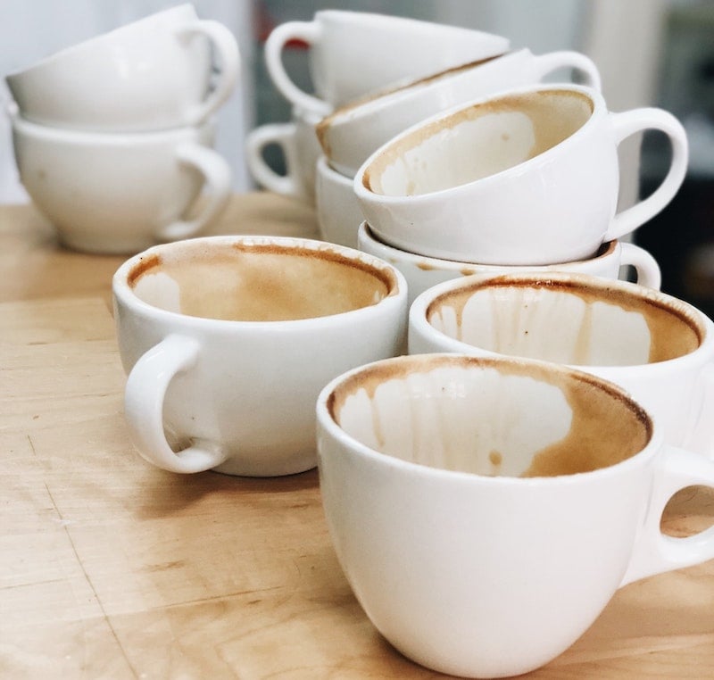 many cups of coffee