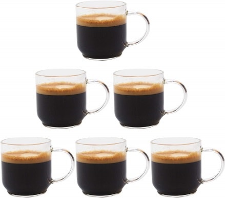 Zenco 4 oz (125ml) Espresso Coffee Glass Cups