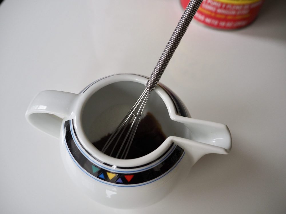 Whisk sugar and espresso