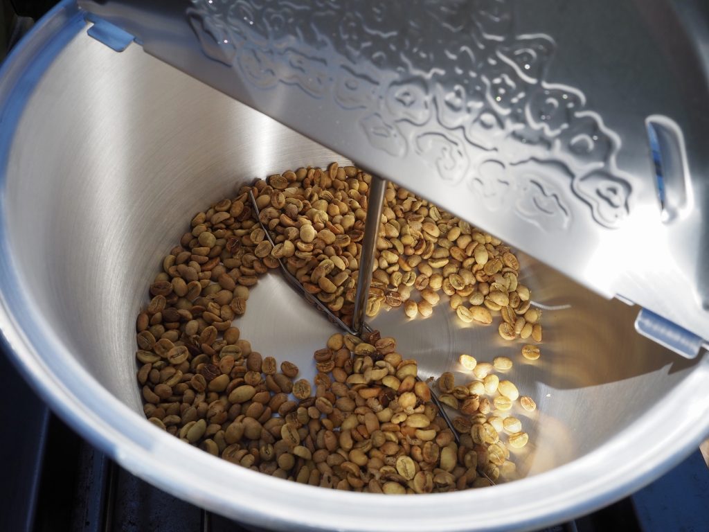 popcorn roasting