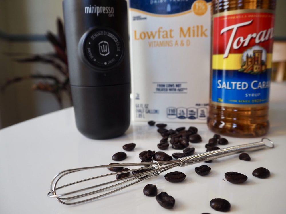 Caramel latte ingredients