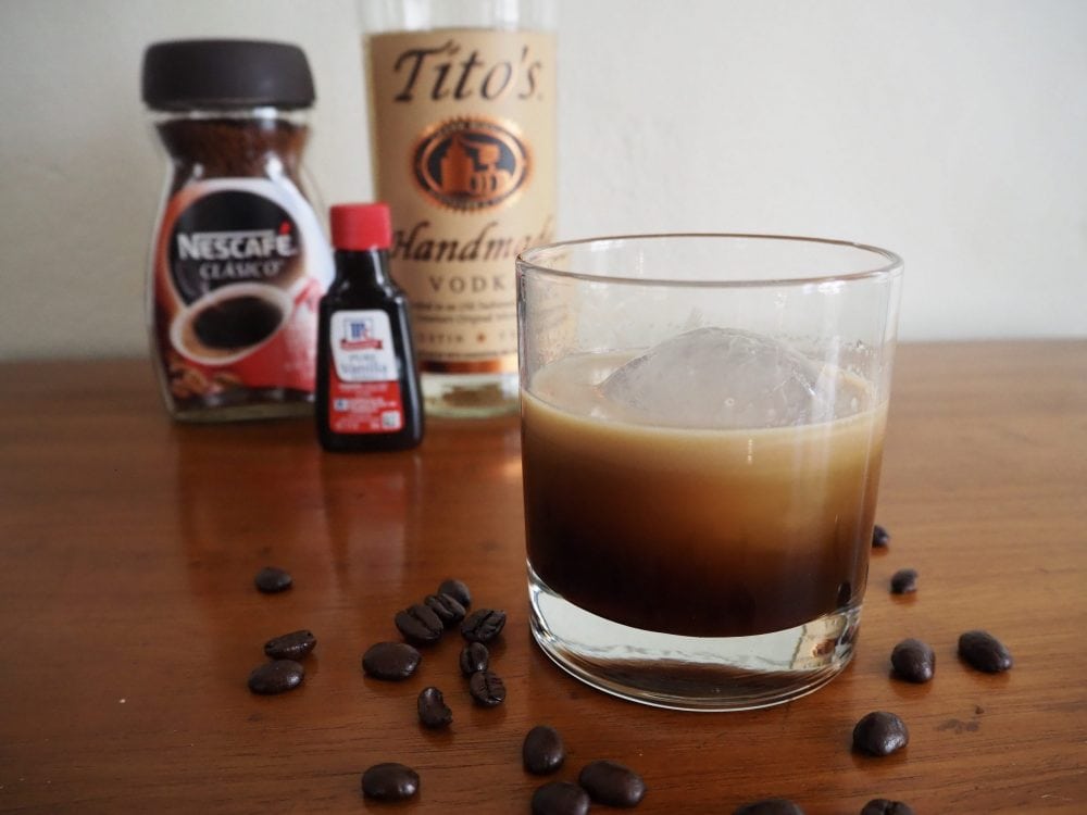 Coffee liqueur with cream