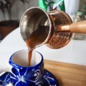 Serving Greek coffee