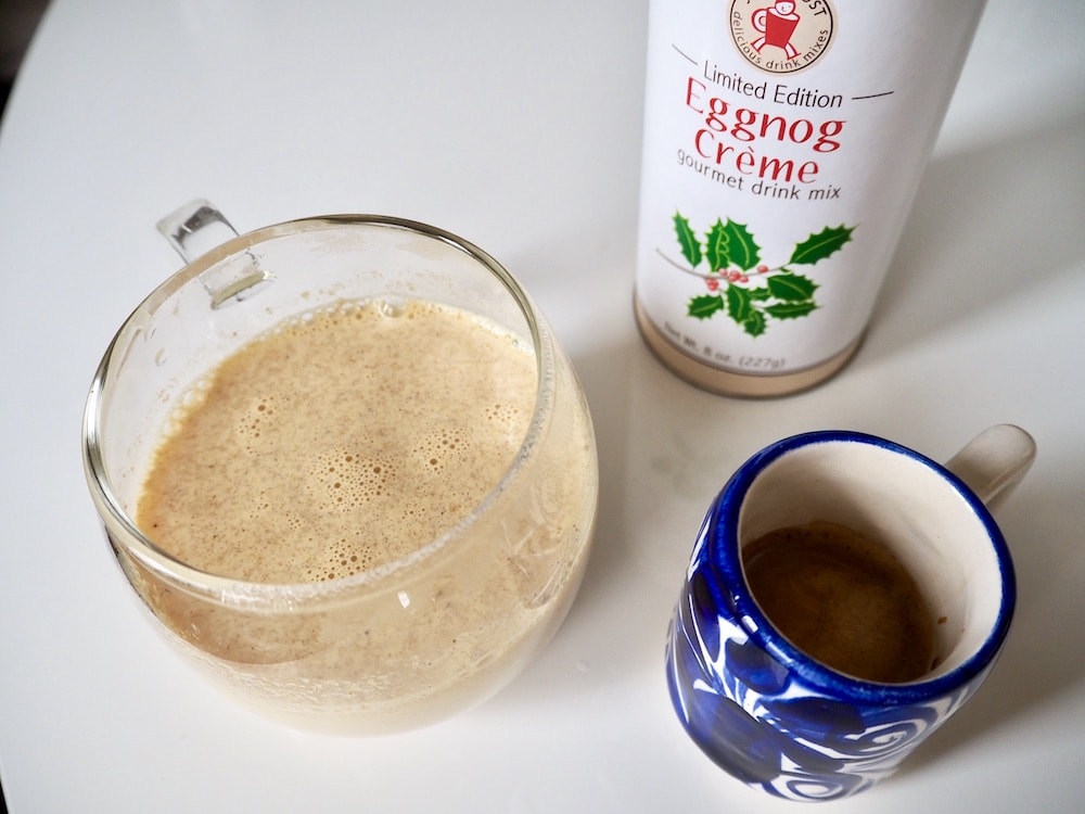 eggnog and espresso latte