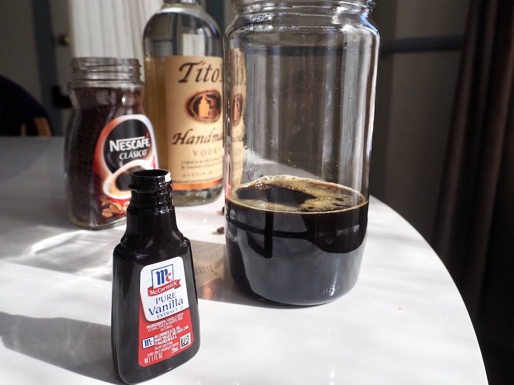 making coffee liqueur at home