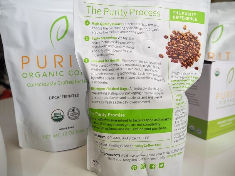 Purity Coffee bag label