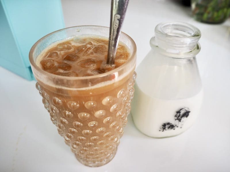 Keurig iced coffee with half and half