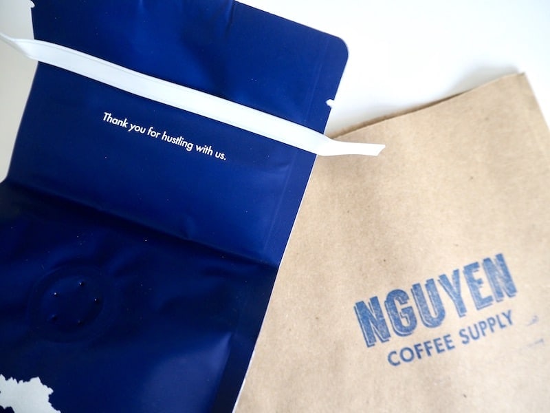 Nguyen Coffee Supply packaging