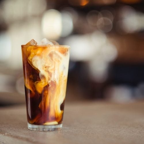 healthy iced coffee with milk