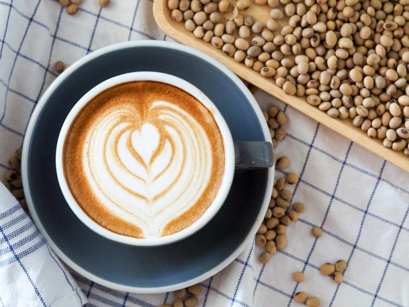 soy latte with soybean background_yingluck T_shuttestock