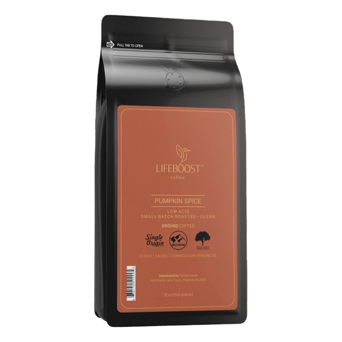 Lifeboost pumpkin spice fall coffee