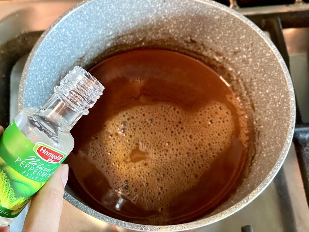 starbucks peppermint mocha at home adding in the peppermint essence