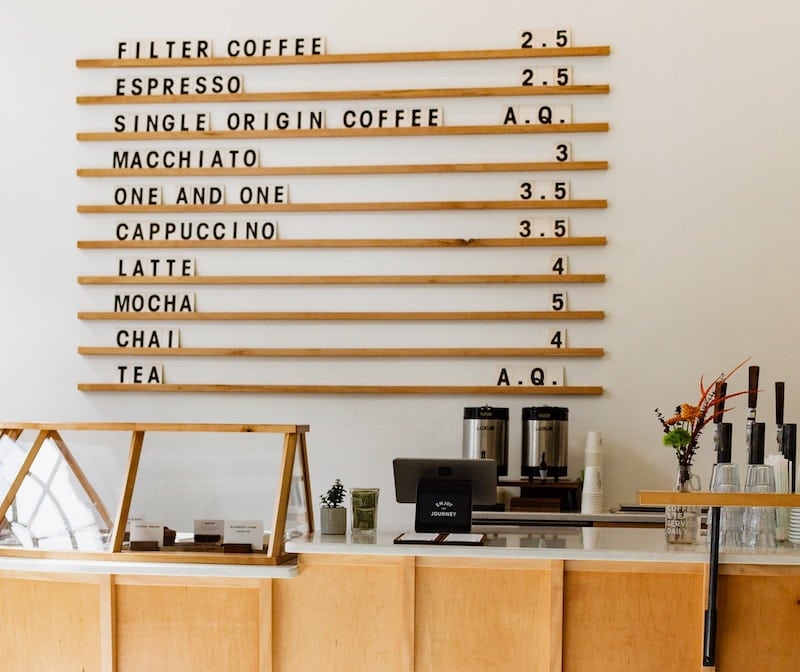 british coffee tea room menu