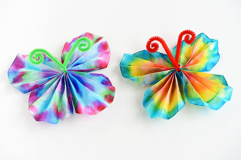 diy classic coffee filter butterflies
