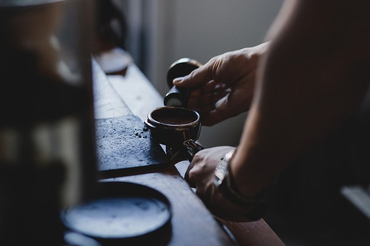 espresso tamping