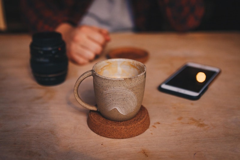 rough ceramic coffee cup