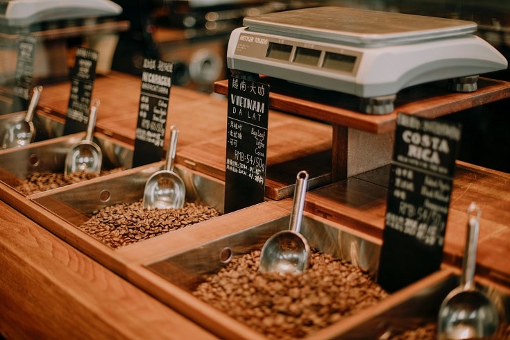 Buying coffee beans