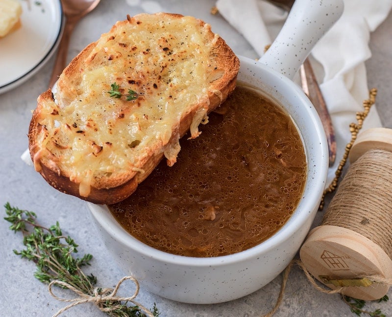 coffee French onion soup