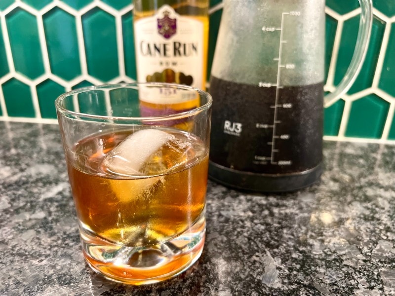 cold brew rum sour cocktail