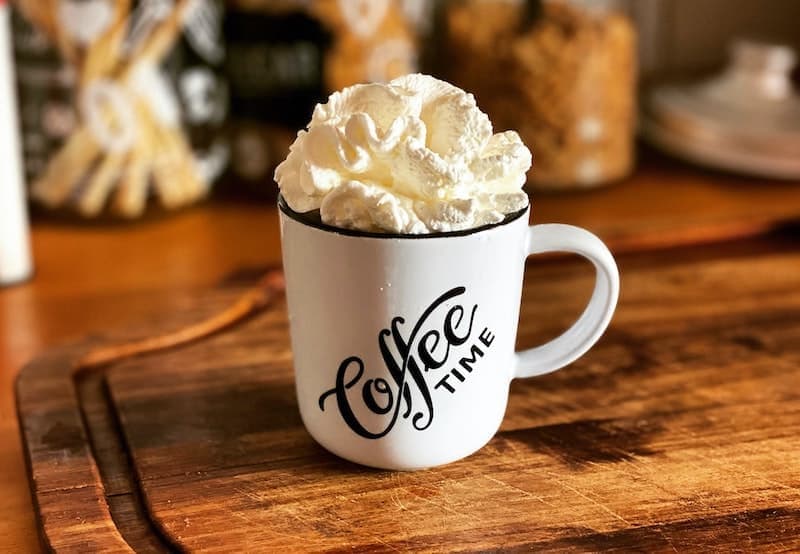 white chocolate mocha whipped cream