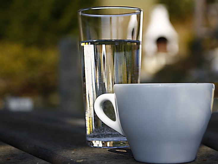 coffee and water