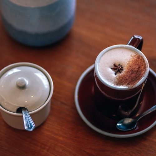 soy chai latte with cinnamon