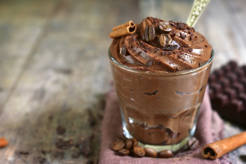 coffee pudding with cinnamon