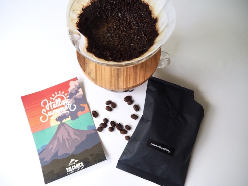 Volcanica Sumatra Mandheling coffee with Hario V60 brewer