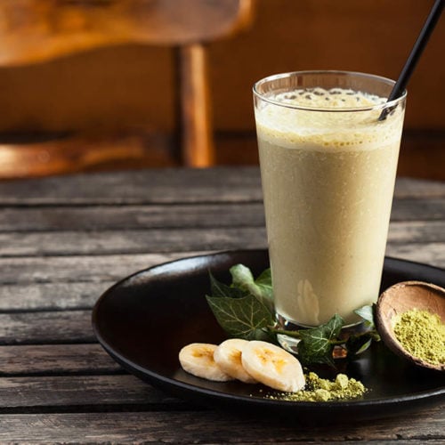 banana mocha matcha smoothie