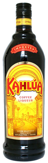 a bottle of Kahlua