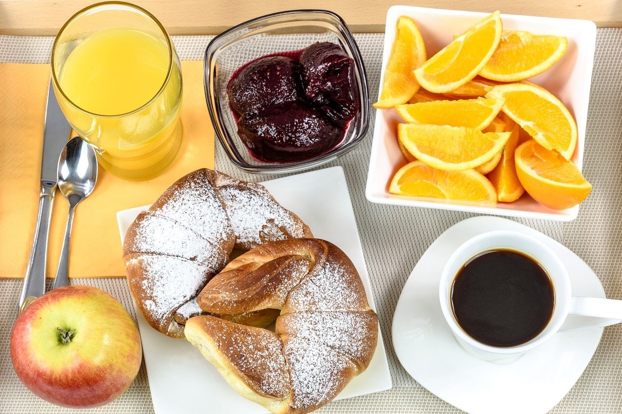 breakfast with coffee