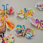 butterflies made from coffee filter