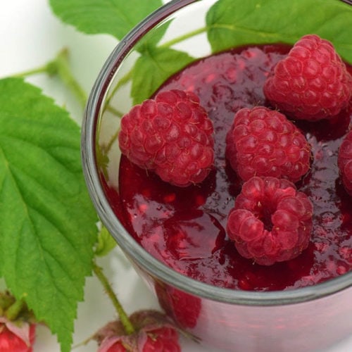 raspberries syrup