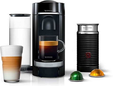 Nespresso VertuoPlus Deluxe Coffee and Espresso Machine by De'Longhi with Milk Frother