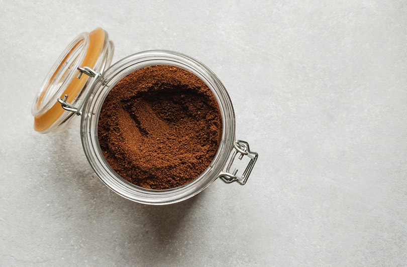 cocoa powder in a jar
