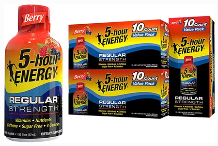 5-Hour ENERGY Shots Regular Strength, Berry Flavor