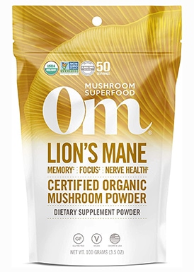 Om Mushroom Superfood Lion's Mane Organic Mushroom Powder
