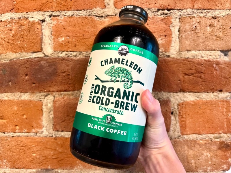 Chameleon organic cold brew concentrate in bottle