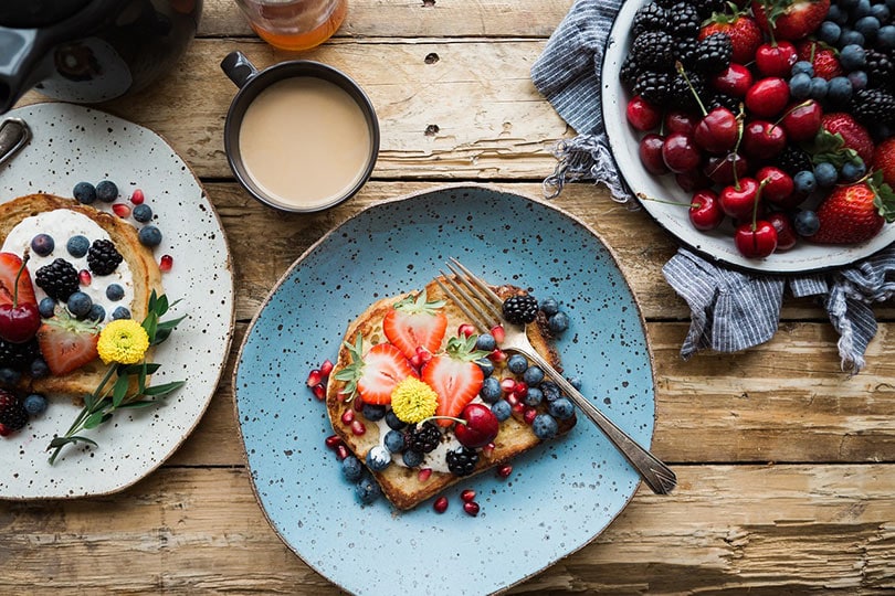 breakfast with coffee