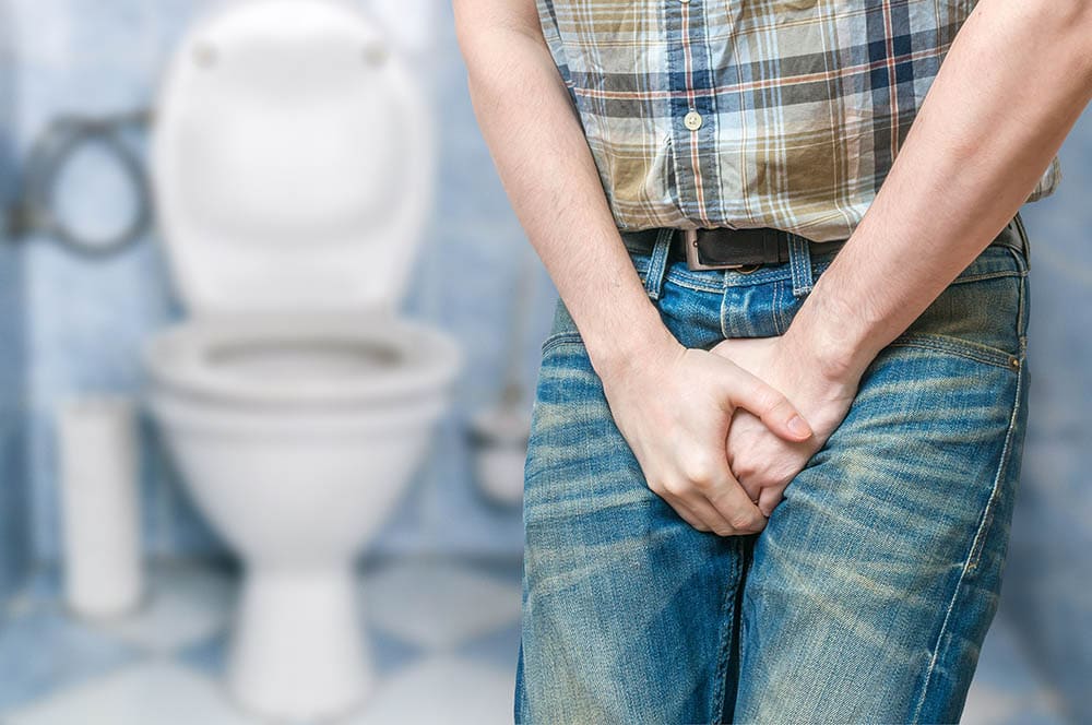 man wants to pee